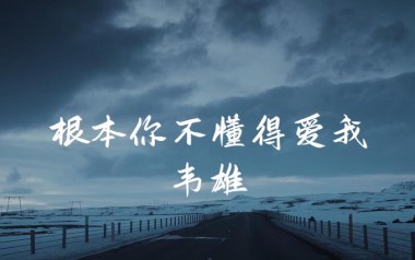 韦雄《根本你不懂得爱我》吉他谱 C调指法弹唱谱